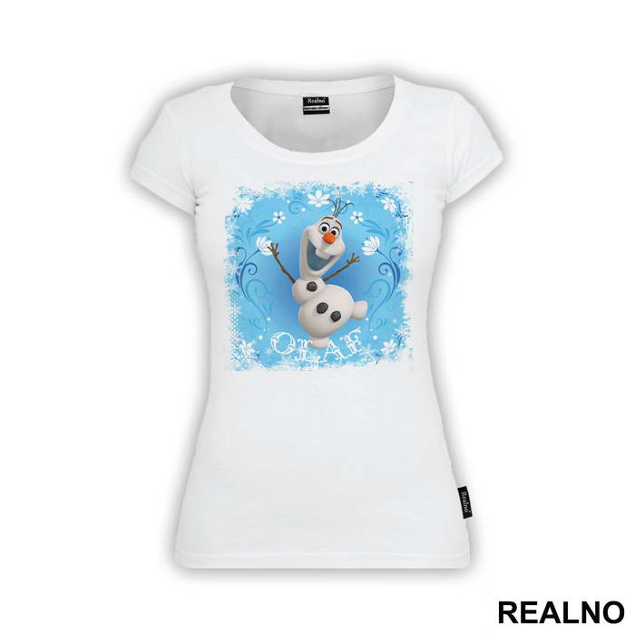 Olaf With Ice Flowers - Frozen - Majica