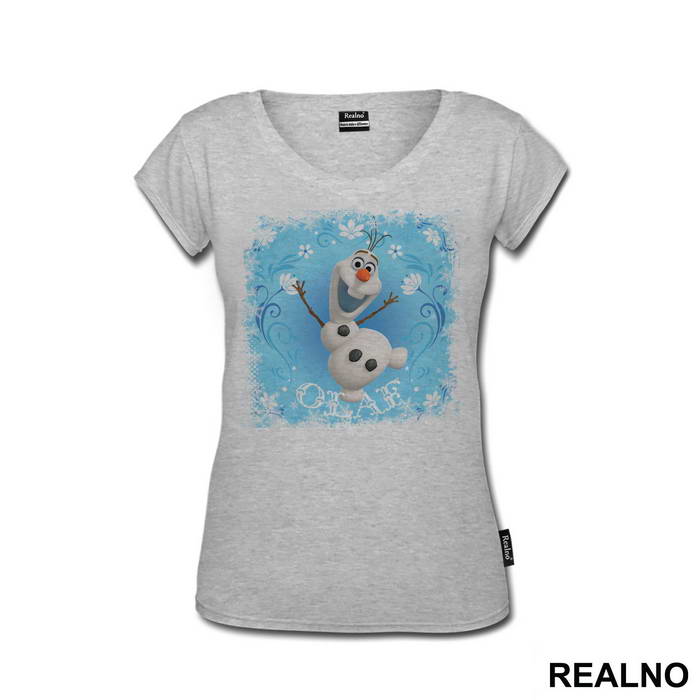 Olaf With Ice Flowers - Frozen - Majica