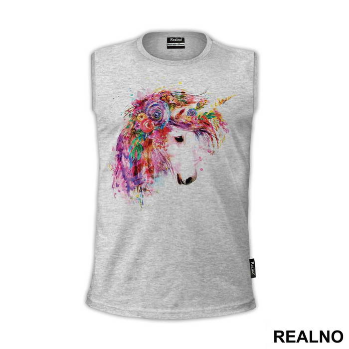 Flower In The Hair - Unicorn - Jednorog - Majica