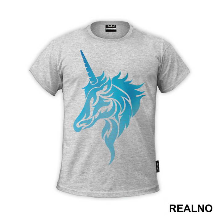 Blue Silhouette - Unicorn - Jednorog - Majica