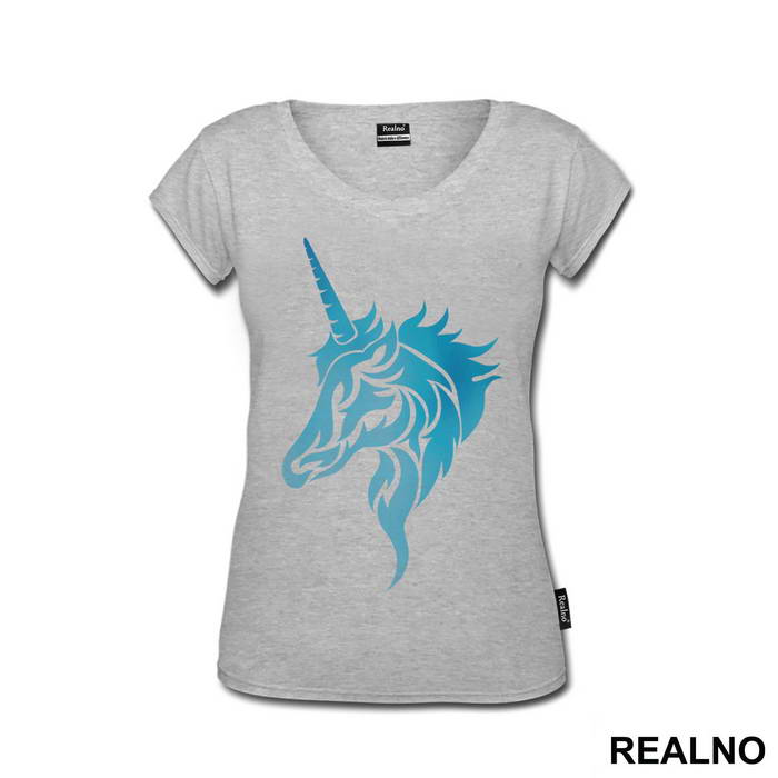Blue Silhouette - Unicorn - Jednorog - Majica