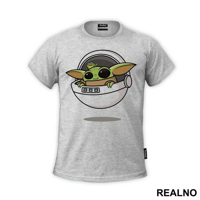 Baby Yoda And A Frog In The Crib - Yoda - Star Wars