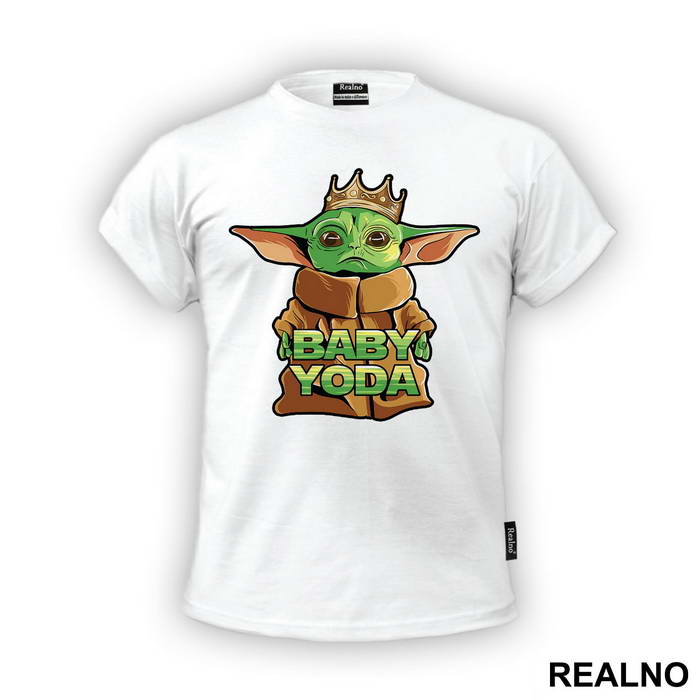 Baby Yoda With A Crown - Yoda - Star Wars