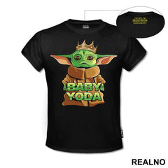 Baby Yoda With A Crown - Yoda - Star Wars