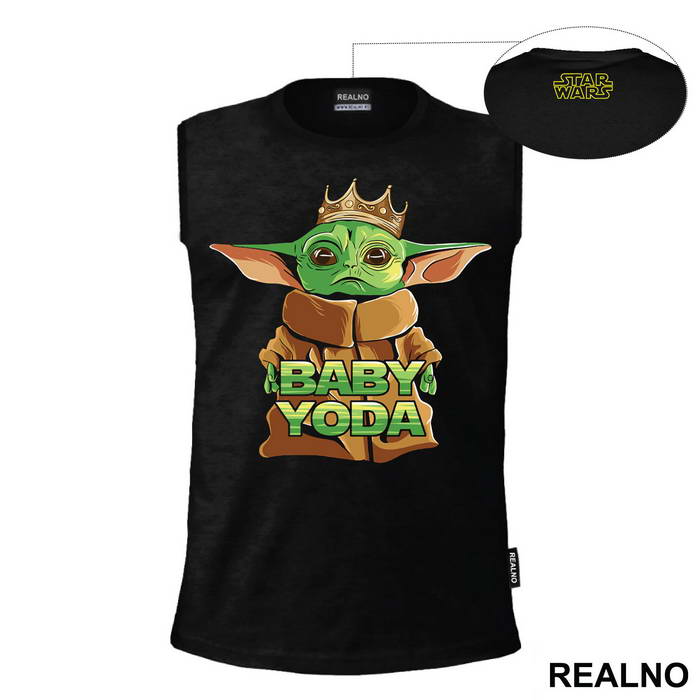 Baby Yoda With A Crown - Yoda - Star Wars