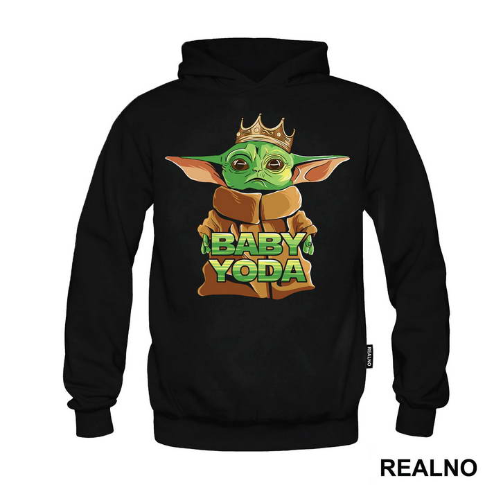 Baby Yoda With A Crown - Yoda - Star Wars