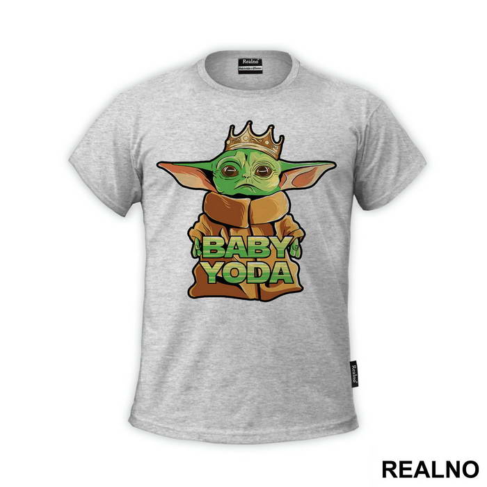 Baby Yoda With A Crown - Yoda - Star Wars