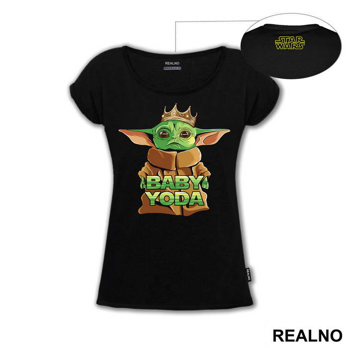 Baby Yoda With A Crown - Yoda - Star Wars