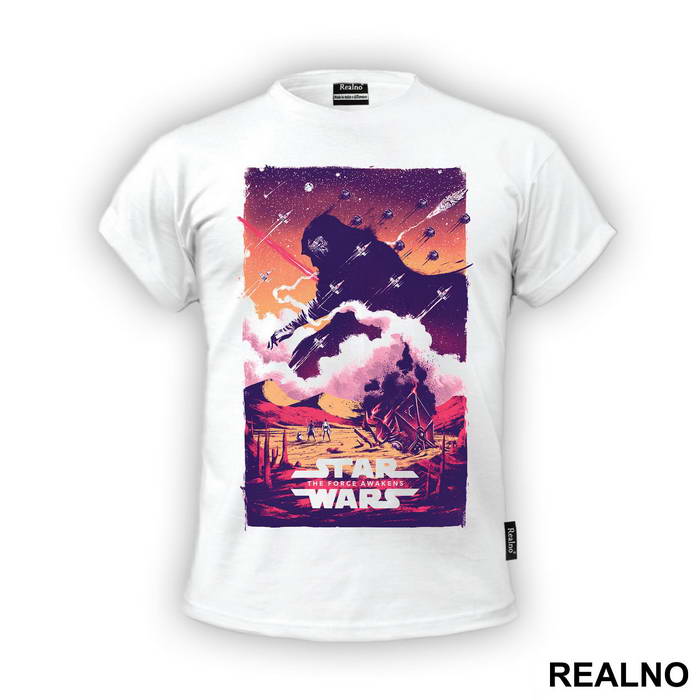 The Force Awakens Purple Poster - Star Wars