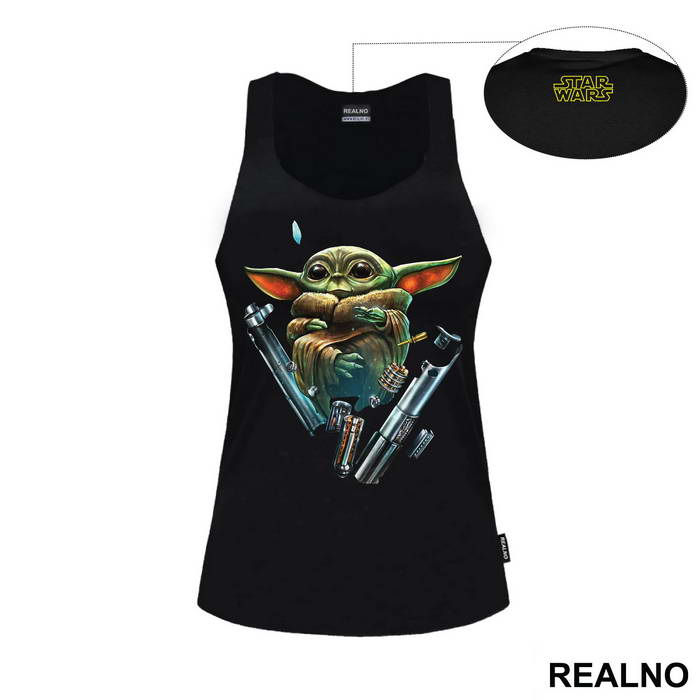 Yoda Deconstricts Lightsaber - Yoda - Star Wars