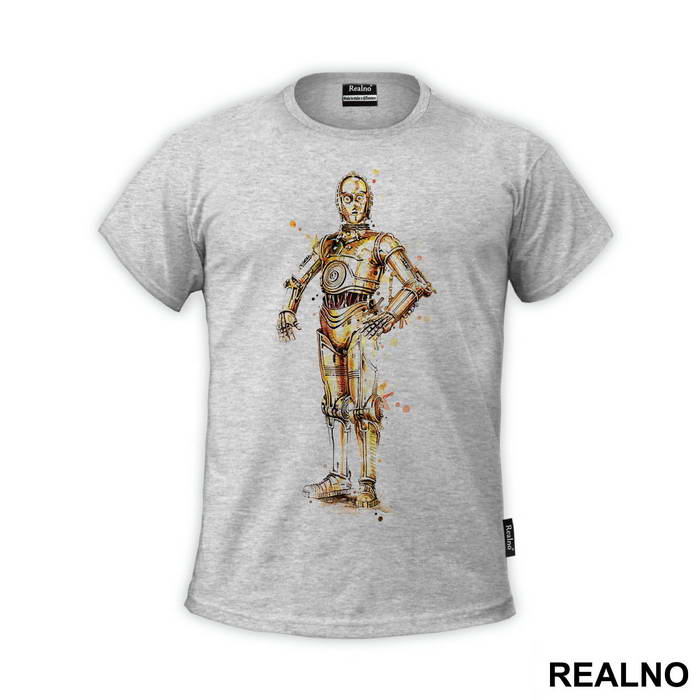 C3PO Watercolor Splash - Star Wars
