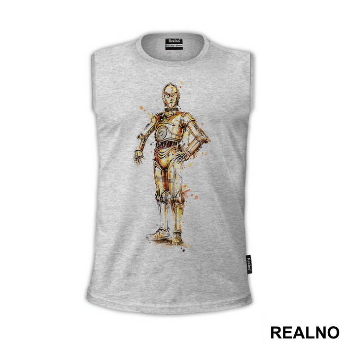 C3PO Watercolor Splash - Star Wars