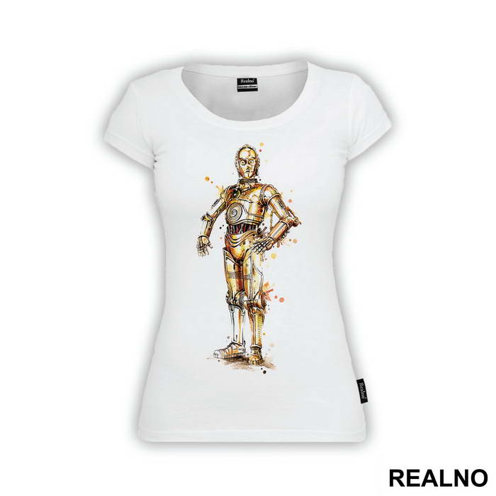 C3PO Watercolor Splash - Star Wars