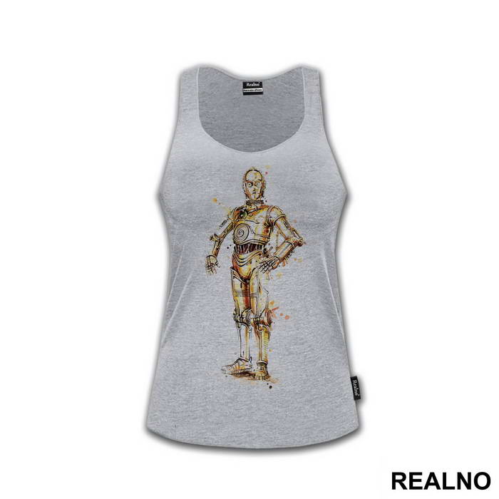 C3PO Watercolor Splash - Star Wars