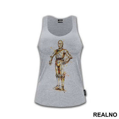 C3PO Watercolor Splash - Star Wars