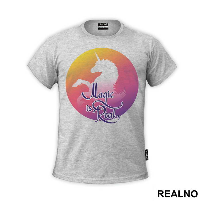 Magic Is Real Silhouette - Unicorn - Jednorog - Majica