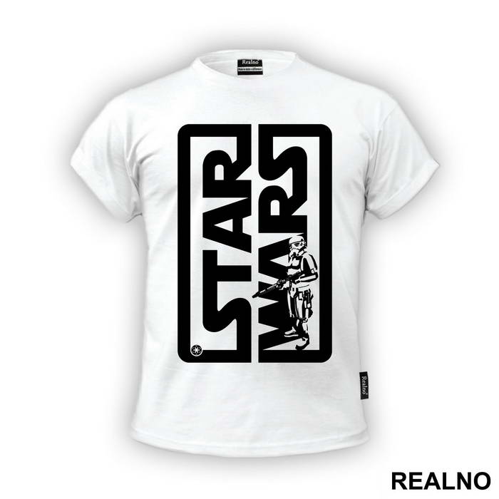 Stormtrooper In Logo - Star Wars