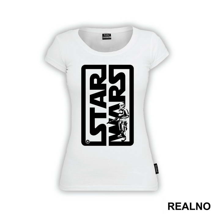 Stormtrooper In Logo - Star Wars