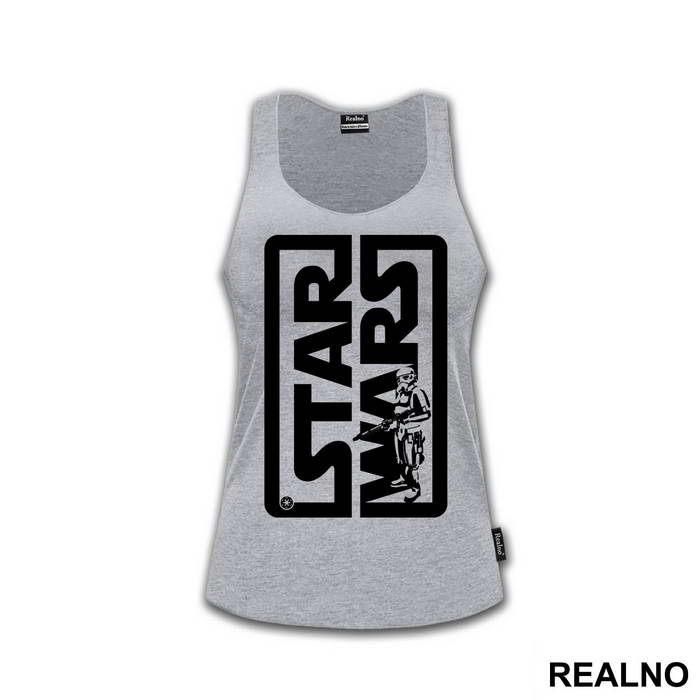 Stormtrooper In Logo - Star Wars