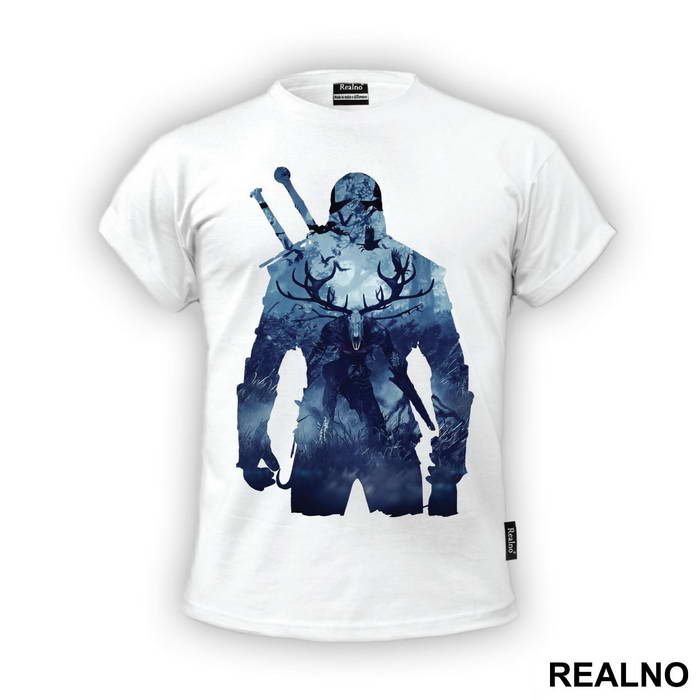 Geralt Blue Double Exposure - The Witcher