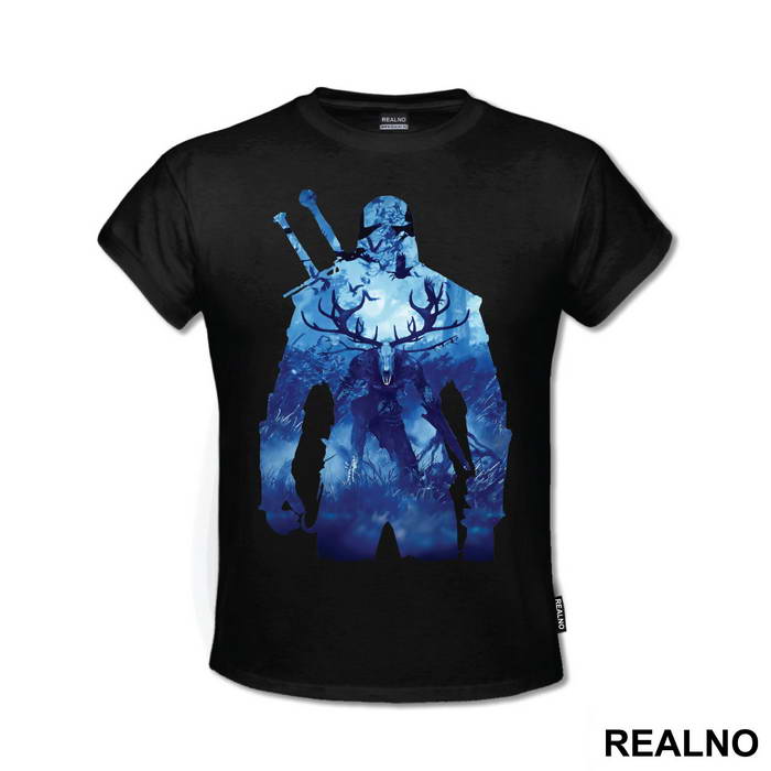 Geralt Blue Double Exposure - The Witcher