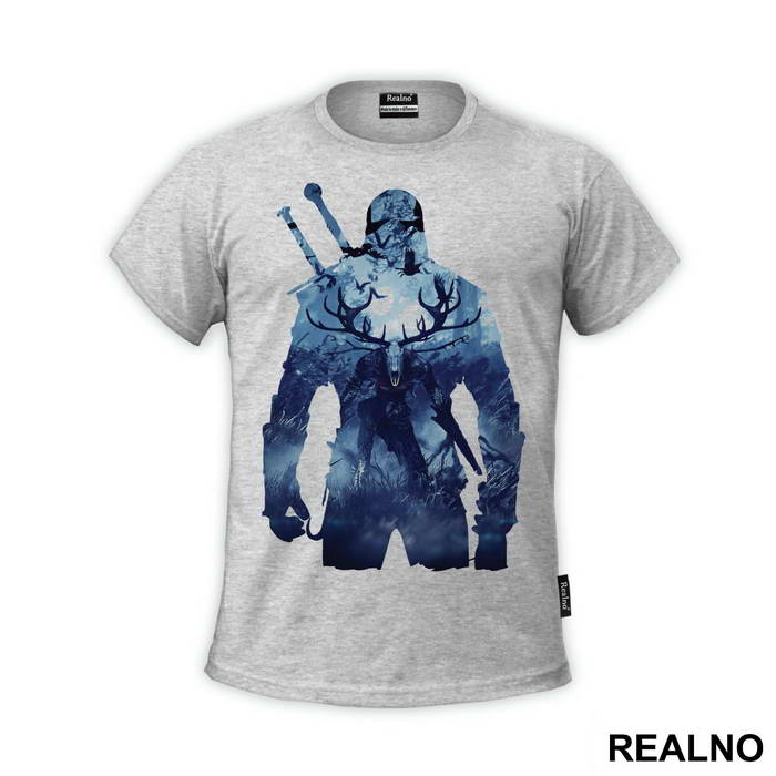 Geralt Blue Double Exposure - The Witcher