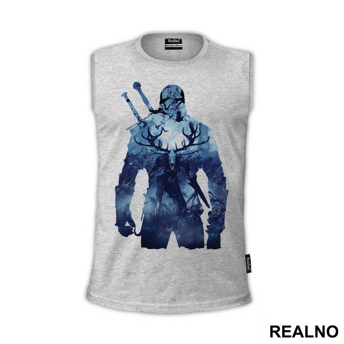 Geralt Blue Double Exposure - The Witcher