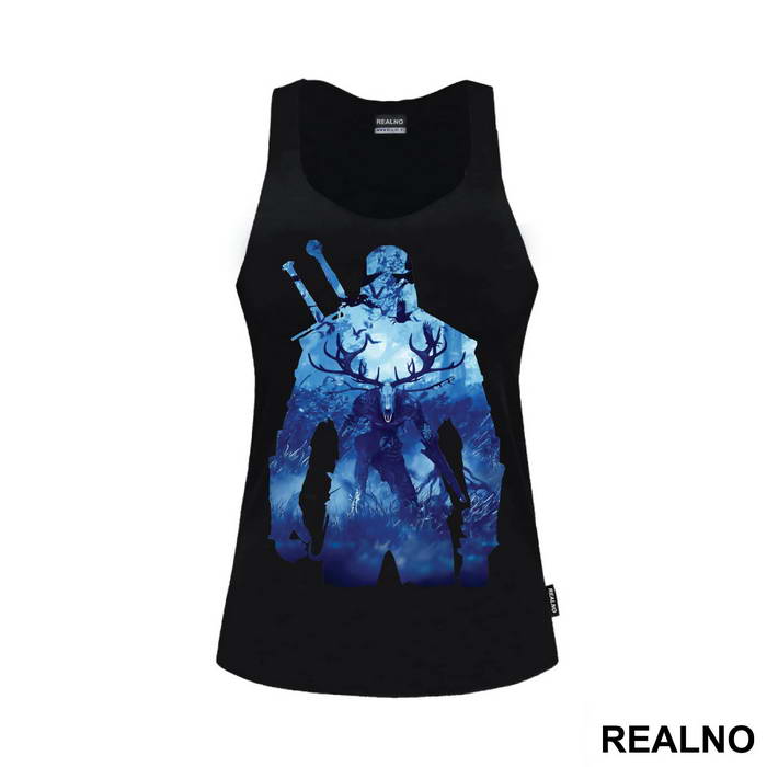 Geralt Blue Double Exposure - The Witcher
