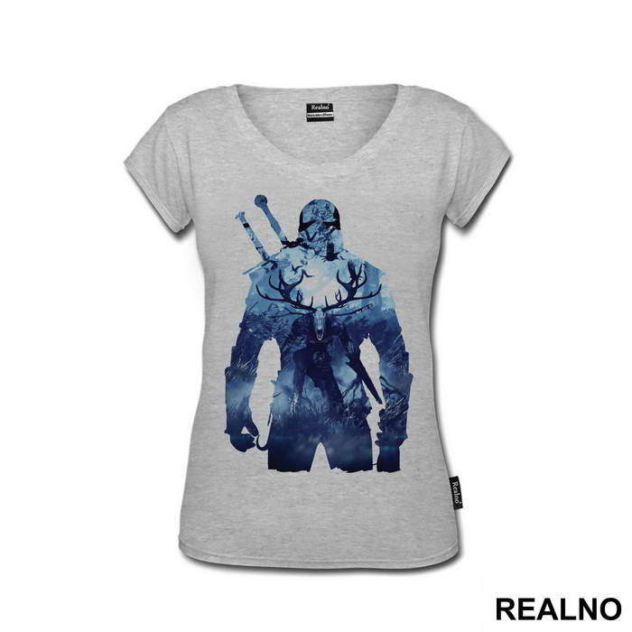 Geralt Blue Double Exposure - The Witcher