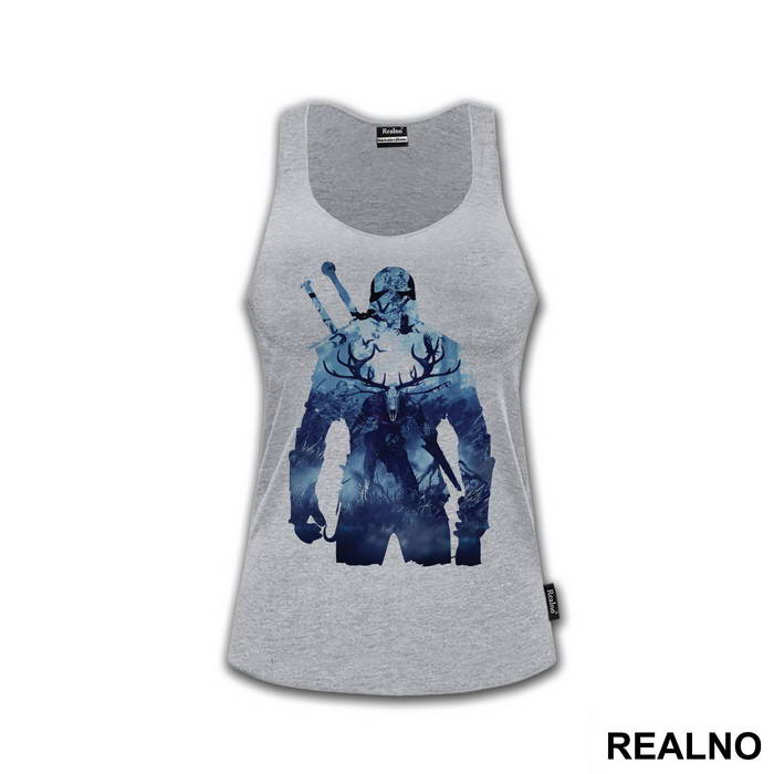 Geralt Blue Double Exposure - The Witcher