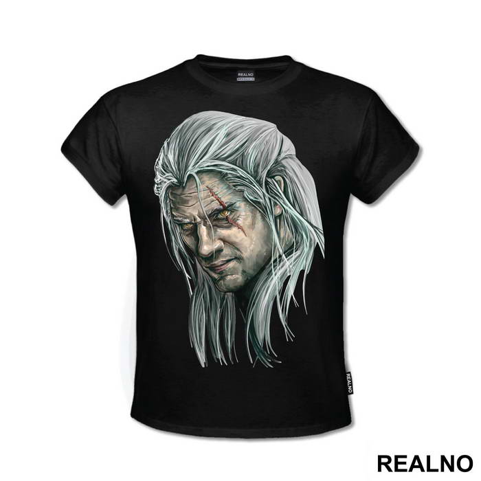 Geralt Head Illustration - The Witcher