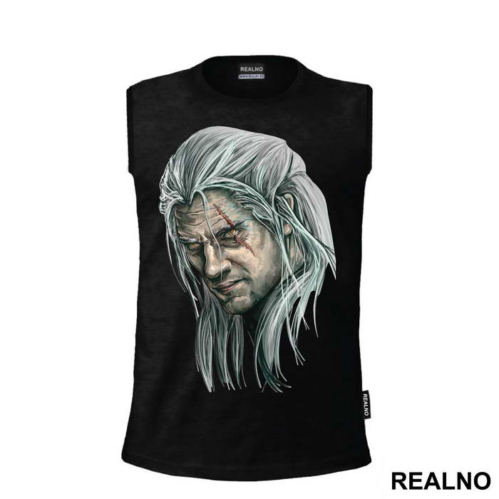Geralt Head Illustration - The Witcher