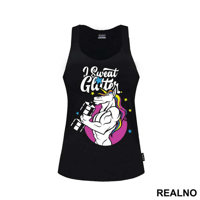 I Sweat Glitter - Unicorn - Jednorog - Majica