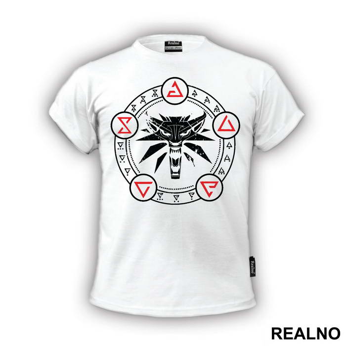 White Wold Red Symbols - The Witcher
