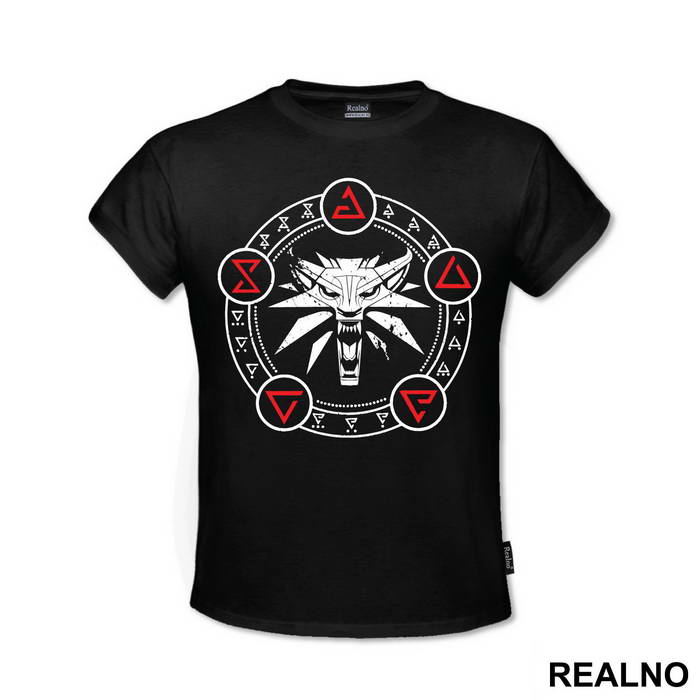 White Wold Red Symbols - The Witcher