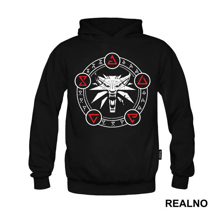 White Wold Red Symbols - The Witcher