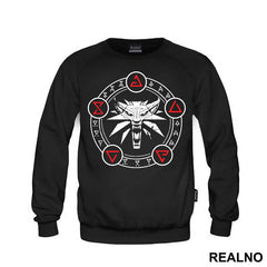 White Wold Red Symbols - The Witcher