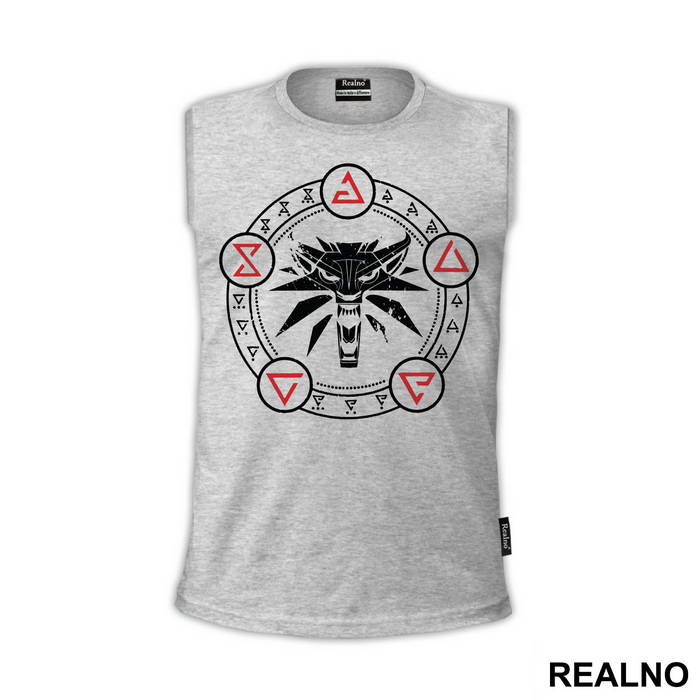 White Wold Red Symbols - The Witcher