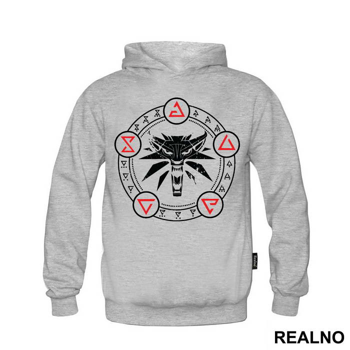 White Wold Red Symbols - The Witcher
