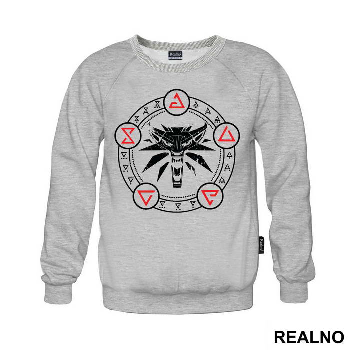 White Wold Red Symbols - The Witcher