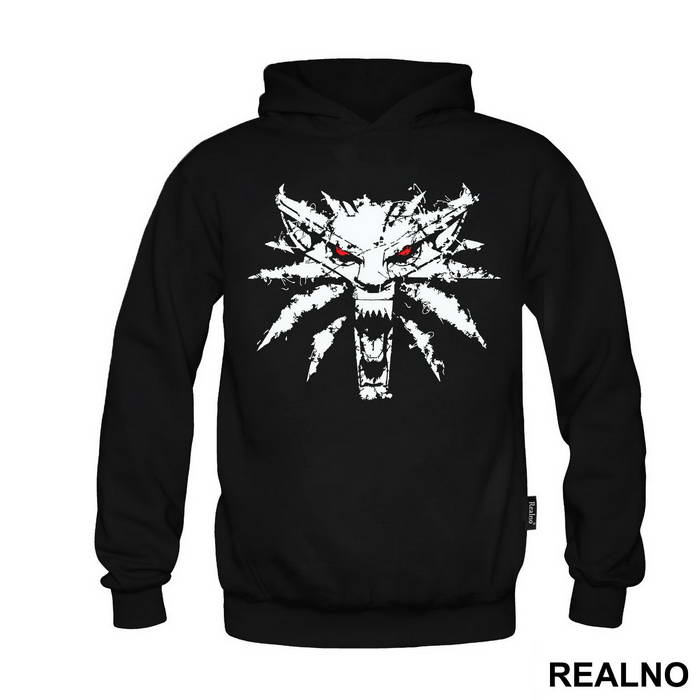 White Wold Splash Logo Red Yeys - The Witcher