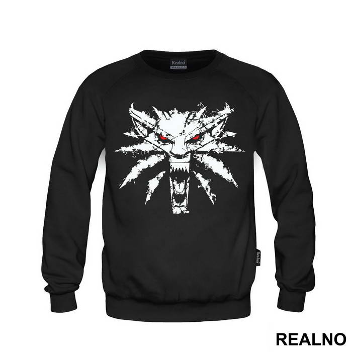 White Wold Splash Logo Red Yeys - The Witcher