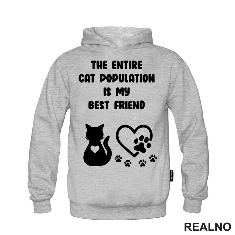 The Entire Cat Population Is My Best Friend - Heart And Paws - Mačke - Cat