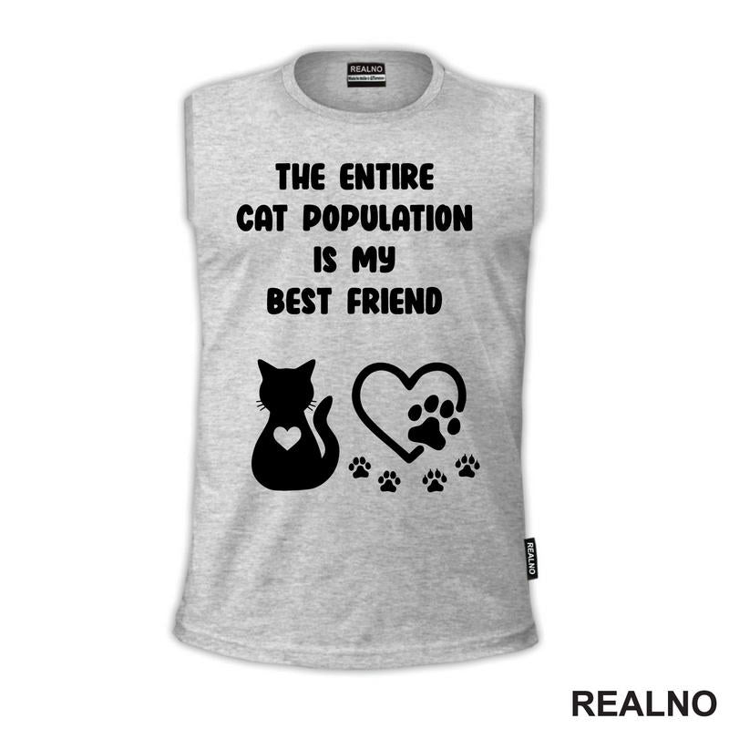 The Entire Cat Population Is My Best Friend - Heart And Paws - Mačke - Cat