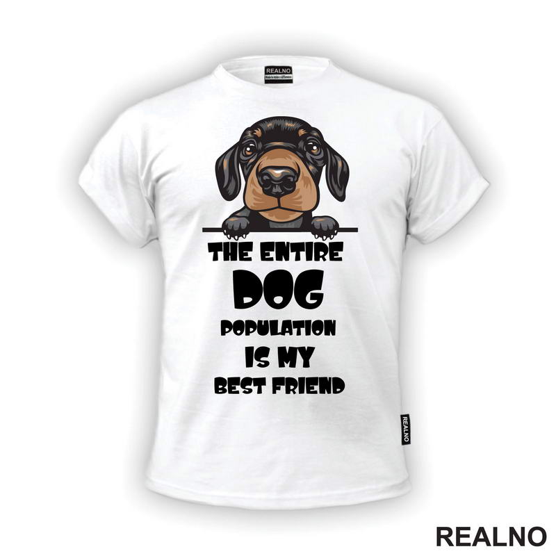 The Entire Dog Population Is My Best Friend - Puppy Dachshund Dog - Pas - Psi