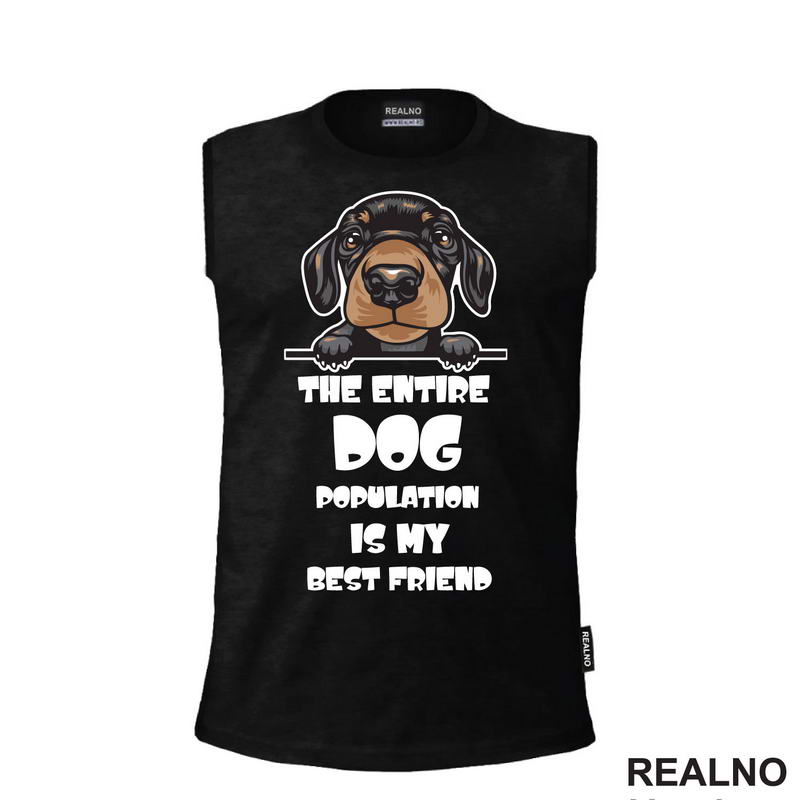 The Entire Dog Population Is My Best Friend - Puppy Dachshund Dog - Pas - Psi