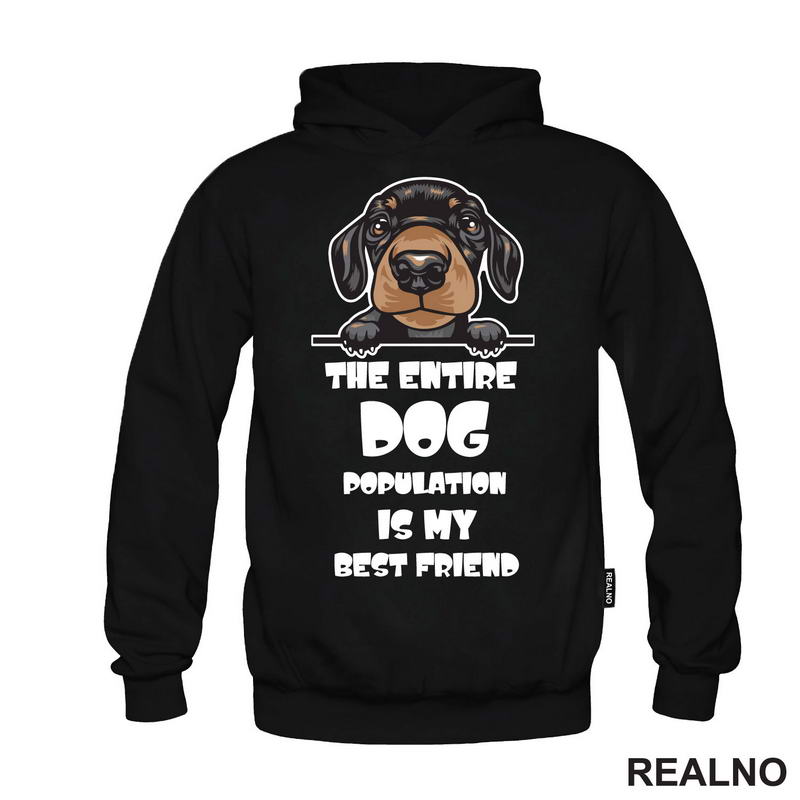 The Entire Dog Population Is My Best Friend - Puppy Dachshund Dog - Pas - Psi