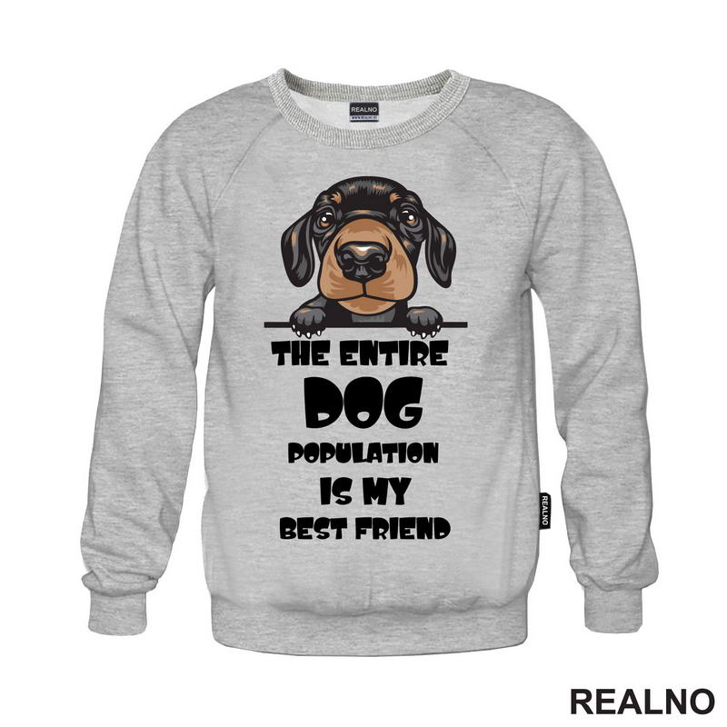 The Entire Dog Population Is My Best Friend - Puppy Dachshund Dog - Pas - Psi