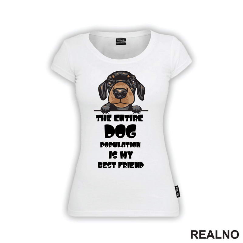 The Entire Dog Population Is My Best Friend - Puppy Dachshund Dog - Pas - Psi