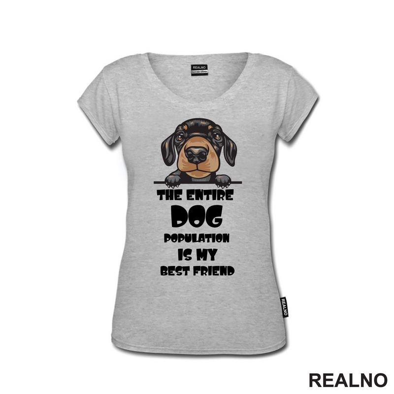The Entire Dog Population Is My Best Friend - Puppy Dachshund Dog - Pas - Psi